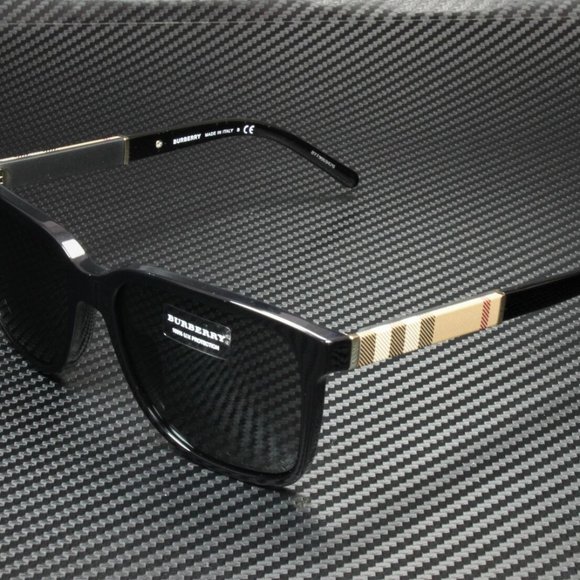 Men's Burberry Black Grey Sunglasses New - Picture 1 of 5